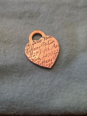 Tiffany & Co. Silver 727 Fifth Avenue Med Heart Charm